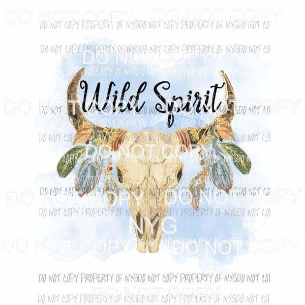 Wild Spirit watercolor antlers feathers Sublimation transfers Heat Transfer