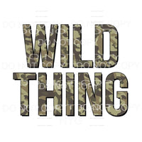 Wild Thing Camo Sublimation transfers - Heat Transfer