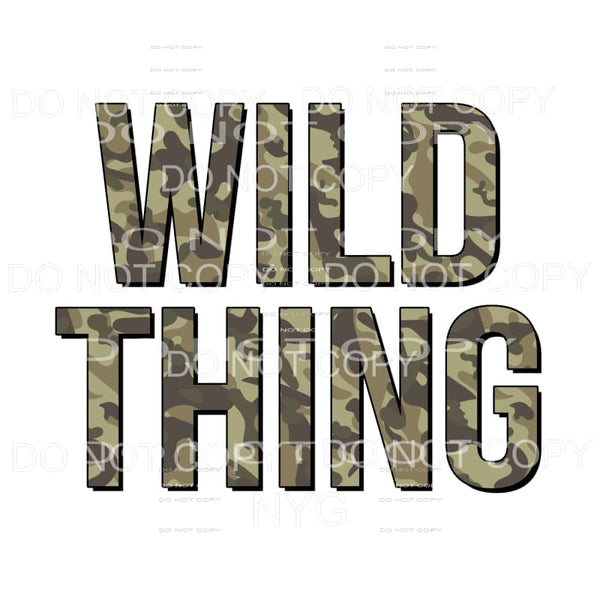 Wild Thing Camo Sublimation transfers - Heat Transfer