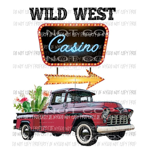 wild west casino Sublimation transfers Heat Transfer
