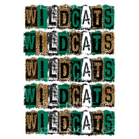 Wildcats Block Green and Black # 2004 Sublimation transfers 