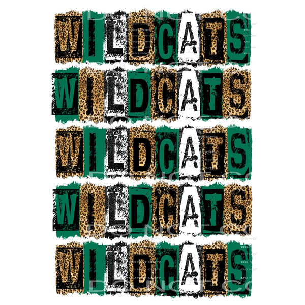 Wildcats Block Green and Black # 2004 Sublimation transfers 