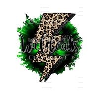 wildcats Bolt Green Black # 77799 Sublimation transfers - 