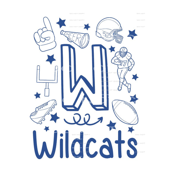 Wildcats football # 1024 Sublimation transfers - Heat 
