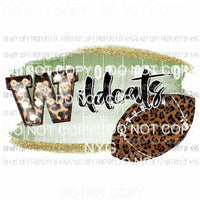 Wildcats football field leopard Sublimation transfers Heat Transfer
