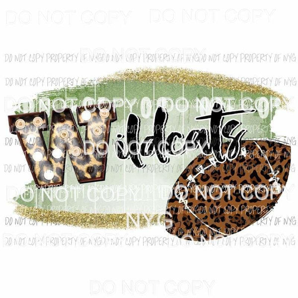 Wildcats football field leopard Sublimation transfers Heat Transfer