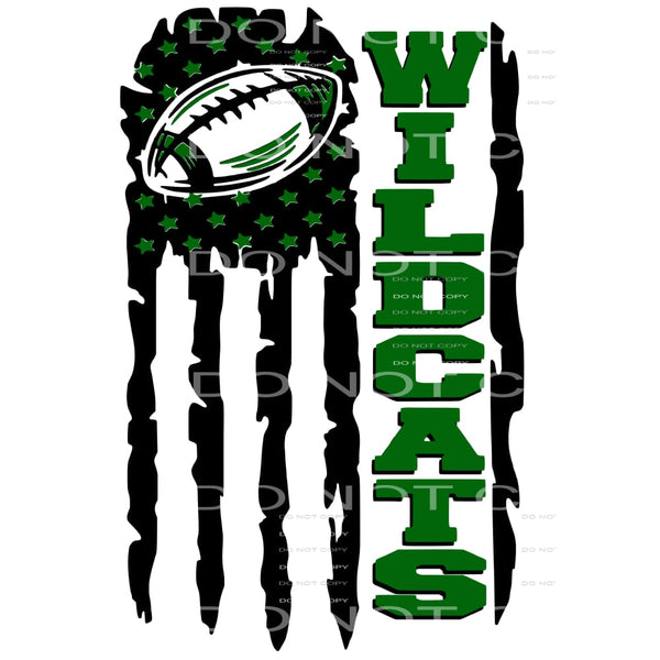 wildcats football flag # 7722 Sublimation transfers - Heat 