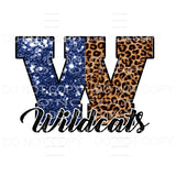 Wildcats Leopard Glitter side by side you choose Colors in 