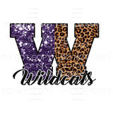Wildcats Leopard Glitter side by side you choose Colors in 