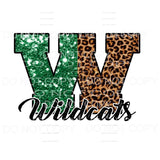 Wildcats Leopard Glitter side by side you choose Colors in 