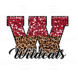 Wildcats Leopard Glitter Top and Bottom you choose Colors in