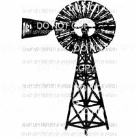 Windmill image black Sublimation transfers Heat Transfer