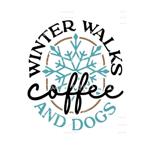 Winter Walks Coffee Dogs # 2076 Sublimation transfers - Heat
