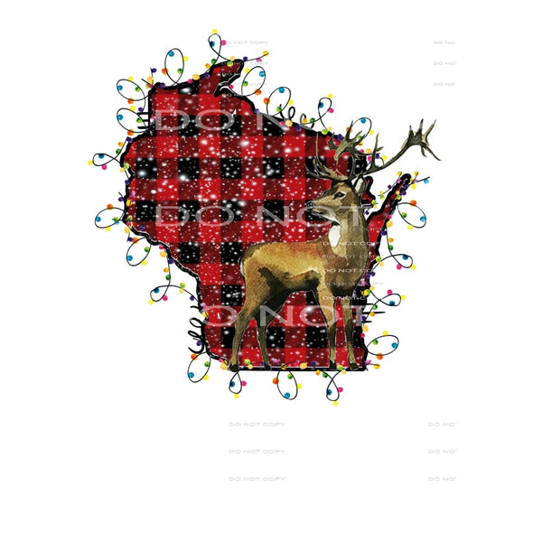 Wisconsin plaid deer 5 Sublimation transfers - Heat Transfer