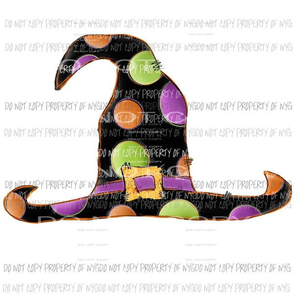 Witch Hat Polka Dots Halloween Sublimation transfers Heat Transfer