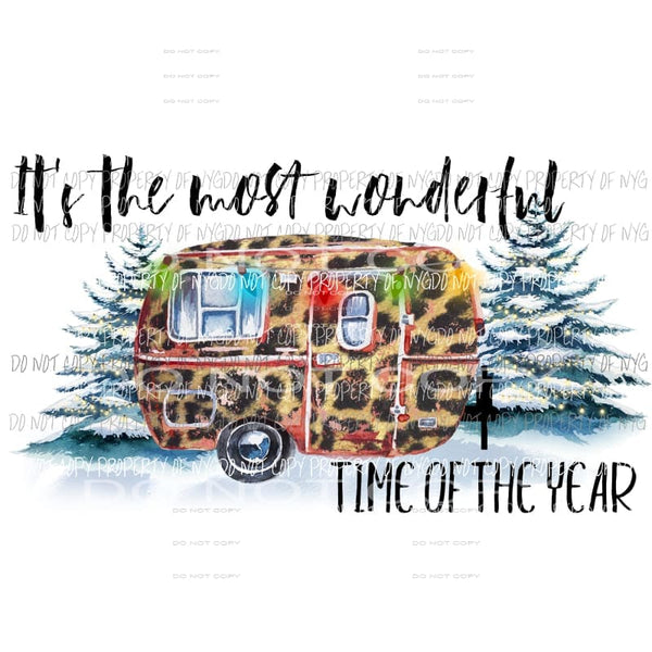 wonderful time of the year camper Sublimation transfers Heat Transfer