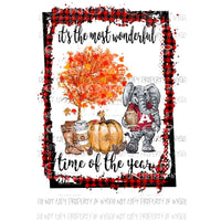 wonderful time of the year fall ALABAMA Sublimation transfers Heat Transfer