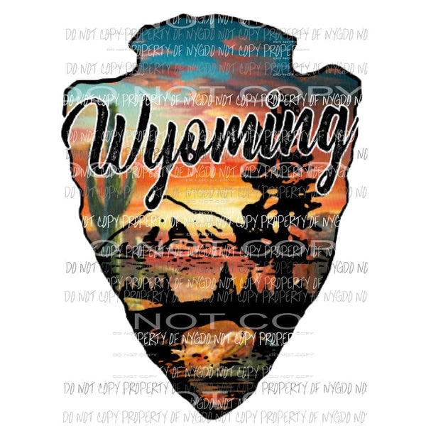 Wyoming arrow head 2 Sublimation transfers Heat Transfer