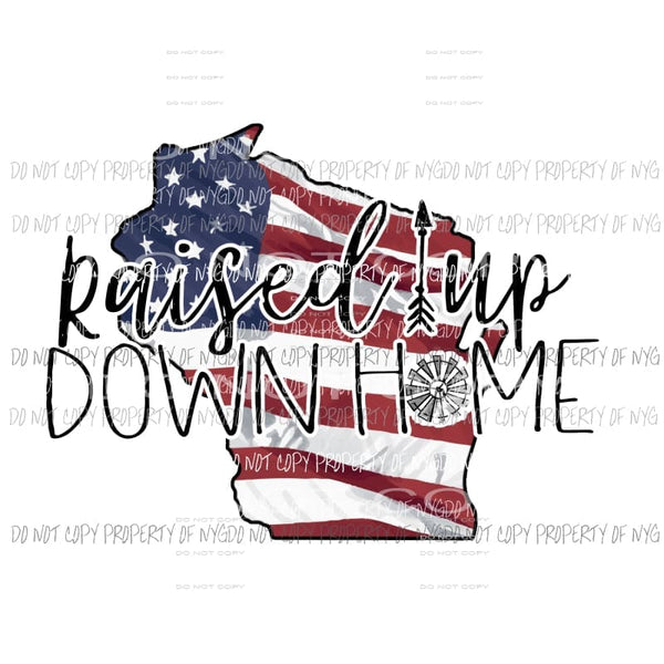 Wyoming Home State Americana Sublimation transfers Heat Transfer