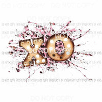 XO pink leopard Sublimation transfers Heat Transfer