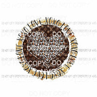 XOXO Love #1 heart brown leopard Sublimation transfers Heat Transfer