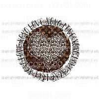 XOXO Love #2 heart brown leopard louis vuitton Sublimation transfers Heat Transfer