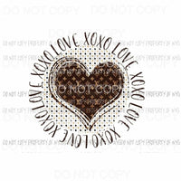 XOXO Love #3 lv louis vuitton Sublimation transfers Heat Transfer