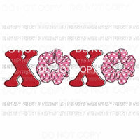 XOXO scrunchies VSCO girl Sublimation transfers Heat Transfer