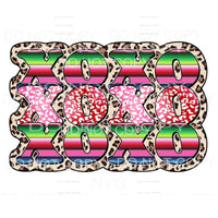 XOXO Serape Leopard Sublimation transfers - Heat Transfer