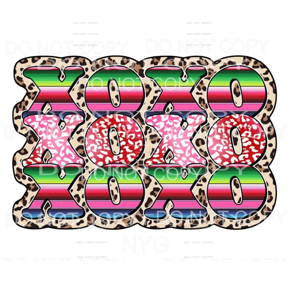XOXO Serape Leopard Sublimation transfers - Heat Transfer