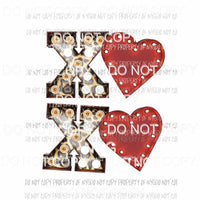 XOXO stacked marquee Sublimation transfers Heat Transfer