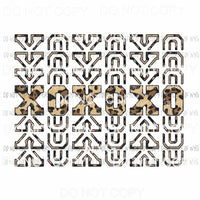 XOXOXO Leopard mirrored image Sublimation transfers Heat Transfer