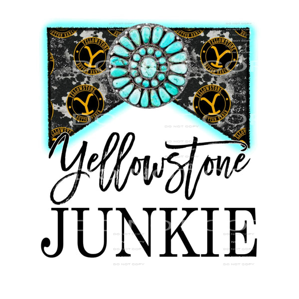 Yellowstone Junkie Turquoise Cowhide #2410 Sublimation 