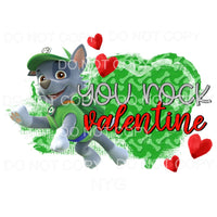 You Rock Valentine Rocky Paw Patrol Sublimation transfers - 