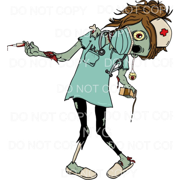 Zombie Nurse #1552 Sublimation transfers - Heat Transfer